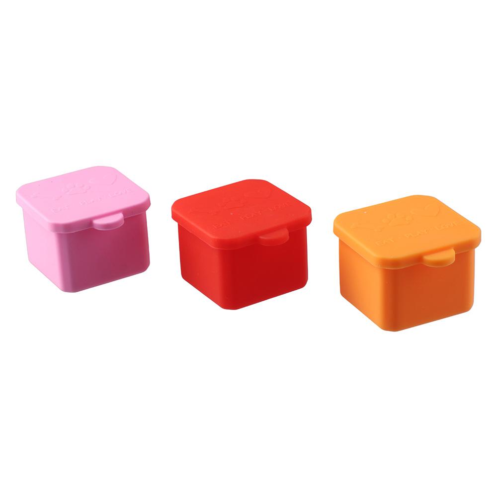 Food Snacks Distribution - 1/3pcs Silicone Food Distribution Box Red/Pink/Purple/Green/Orange/Blue
