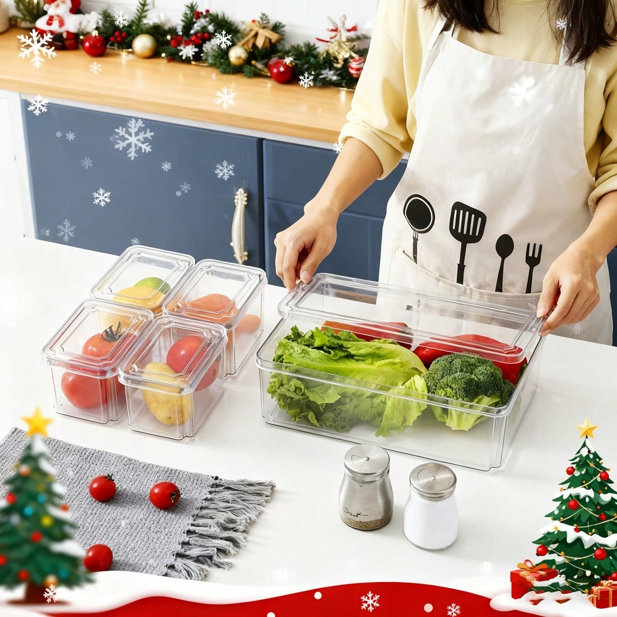 7/14 Pack Stackable Fridge Org - Food Snacks For Party review and price