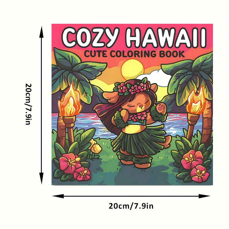 28 Pages Hawaii Style Coloring - Food And Snacks Coloring Book review and price