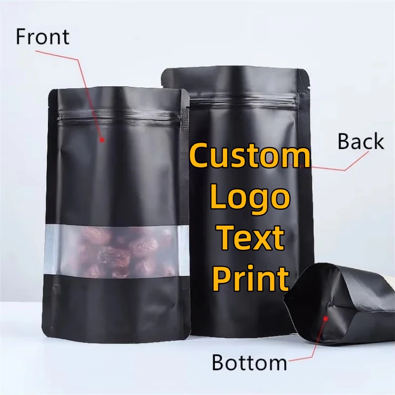 100PCS Stand-up Matte Black Al - Food Snacks For Party review and price