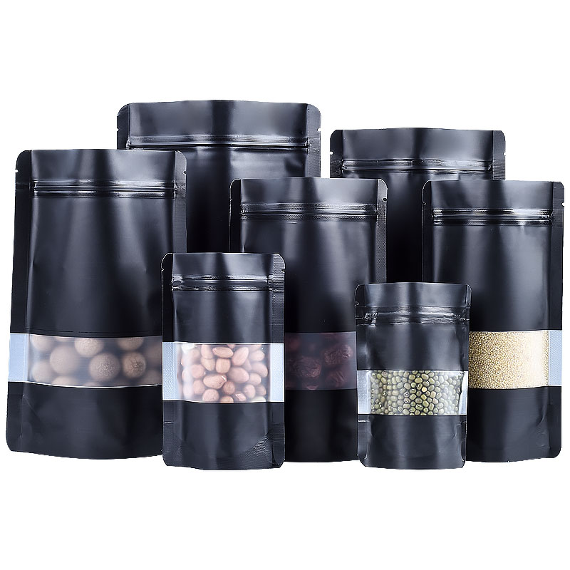 100PCS Stand-up Matte Black Al - Food Snacks For Party review and price