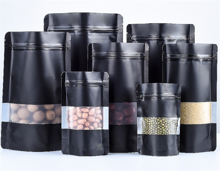 100PCS Stand-up Matte Black Al - Food Snacks For Party review and price