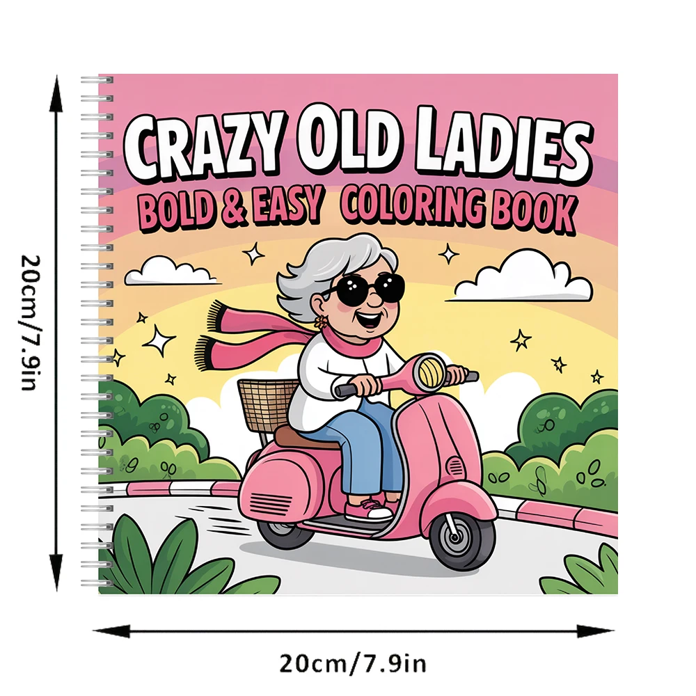 Crazy Old Ladies Coloring Book - Food And Snacks Coloring Book review and price