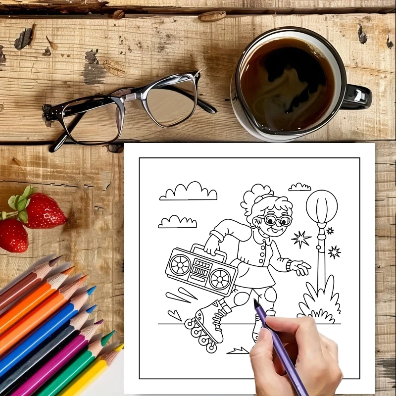 Crazy Old Ladies Coloring Book - Food And Snacks Coloring Book review and price