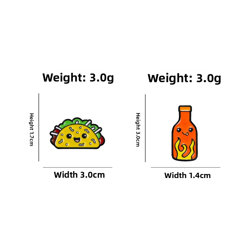 Cartoon Taco Chili Sauce Ename - Zinc Food Snacks review and price